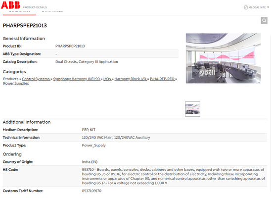 PHARPSPEP21013 ABB Bailey Dual Chassis PH PLC อะไหล่ P-HA-RPS-PEP21013