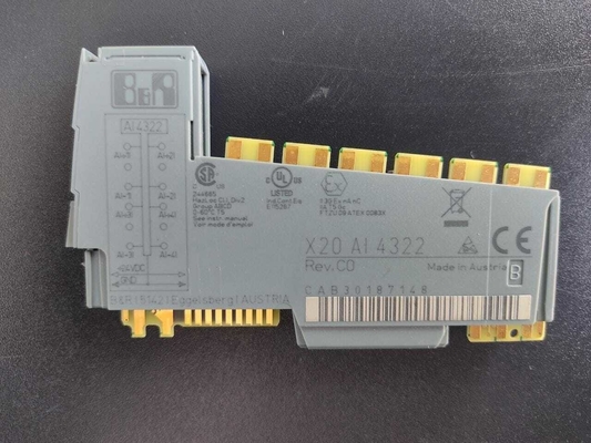 X20AI4322 B&amp;R X20 SYSTEM PLC โมดูล I / O 4 อินพุตแบบอะนาล็อก 0 ถึง 20 MA / 4 ถึง 20 MA