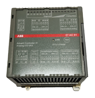 07AC91 GJR5252300R0101 ABB AC31 โมดูล I/O อานาล็อก 8AC 24VDC AC U/I 12bit+Sign