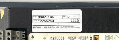 วู้ดเวิร์ด 9907-164 ไดจิทัล กํากับการควบคุมเทอร์ไบน์ +24 Vdc ที่ 1 A 505 แพลตฟอร์ม