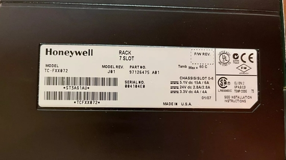 TC-FXX072 Honeywell 7 สล็อตการ์ด Rack Chassis สําหรับ DCS โมดูล โมดูล PLC