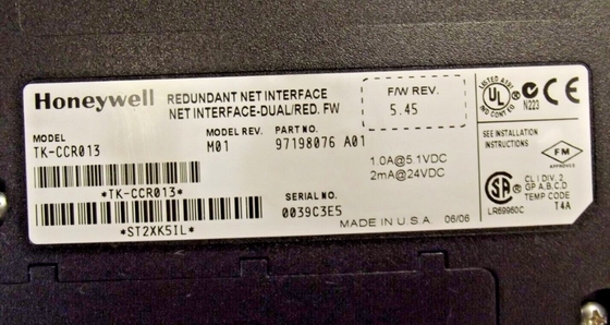 TK-CCR013 Honeywell Redundancy Network Interface Module สภาพใหม่