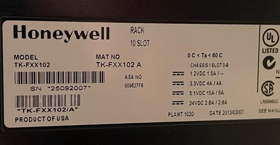 TK-FXX102 Honeywell 10 สล็อต แร็ค ชาซี โมดูล I/O PLC โมดูล DCS ส่วน