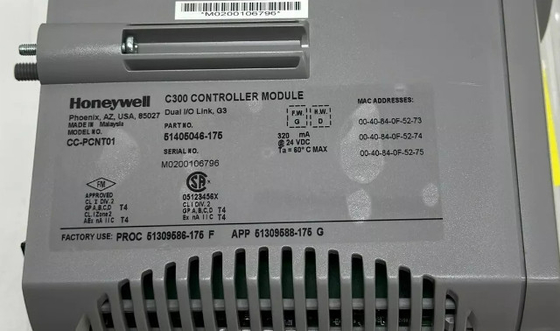CC-PCNT01 โมดูลควบคุม Honeywell C300 ชิ้นส่วน DCS โมดูล PLC