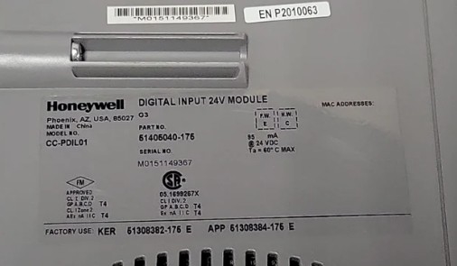 โมดูลอินพุตดิจิทัล Honeywell CC-PDIL01 24V ใหม่เอี่ยมพร้อมการรับประกันหนึ่งปี