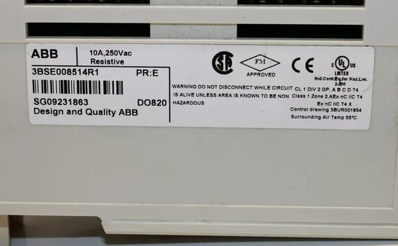 ABB DO820 3BSE008514R1 หน่วยออกแบบดิจิตอล รีเล่ 8 ช่อง PLC Module