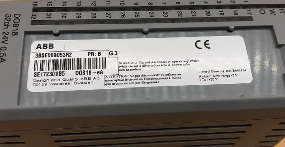 ABB DO818 3BSE069053R1 32 ช่องทางออกดิจิตอล 24 วอลต์ โมดูลควบคุมในคลัง