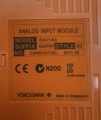 SAI143-S33 YOKOGAWA Analog Input I/O Module (สําหรับ FIO) หน่วยควบคุมความปลอดภัย และหน่วยจุดเชื่อมความปลอดภัย