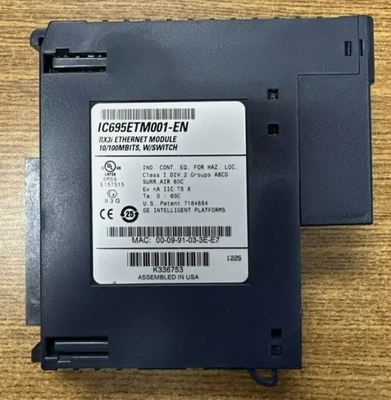 IC695ETM001 GE Ethernet Interface Module PACSystems RX3i เครื่องควบคุมต่อเครือข่ายอีเทอร์เน็ต