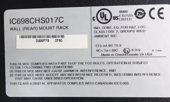 IC698CHS017 GE PACSystems RX7i Racks 17 สล็อตหน้าและหลังติดตั้ง CPU และการตั้งค่า I / O