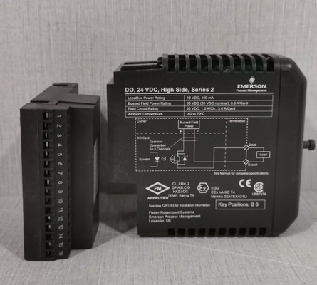 KJ3201X1-EA1 Emerson Red Discrete Terminal Block (ก้อนปลายทางแยกแยกสีแดง)