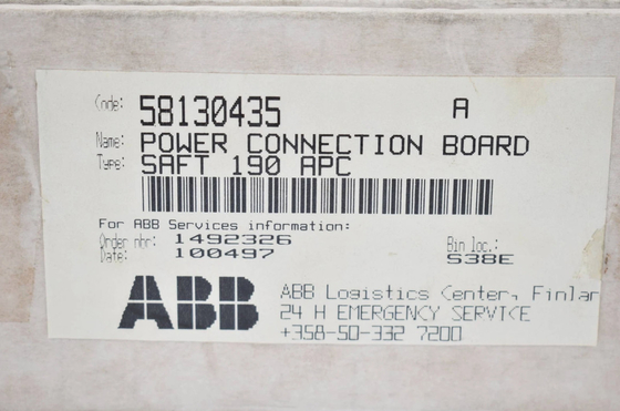 SAFT 190 APC 58130435 แผงเชื่อมต่อพลังงาน ABB