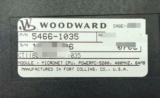 5466-1035 โมดูล Woodward Micronet-CPU ด้วยอินเตอร์เฟซการสื่อสารหลายตัว และการตั้งค่าแบบเรียบง่ายหรือเรดดัน