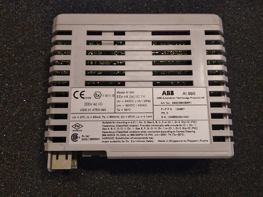 AI895 3BSC690086R1 ABB PLC อินพุตแบบอะนาล็อก IS HART 8 ch S800 I/O