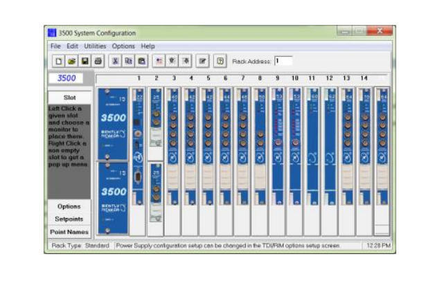 Bently Nevada 3500/01 ซอฟต์แวร์การตั้งค่า Rack พร้อมอินเตอร์เฟซที่ใช้ได้ง่ายสําหรับการใช้งานระบบและการดูข้อมูลในเวลาจริง